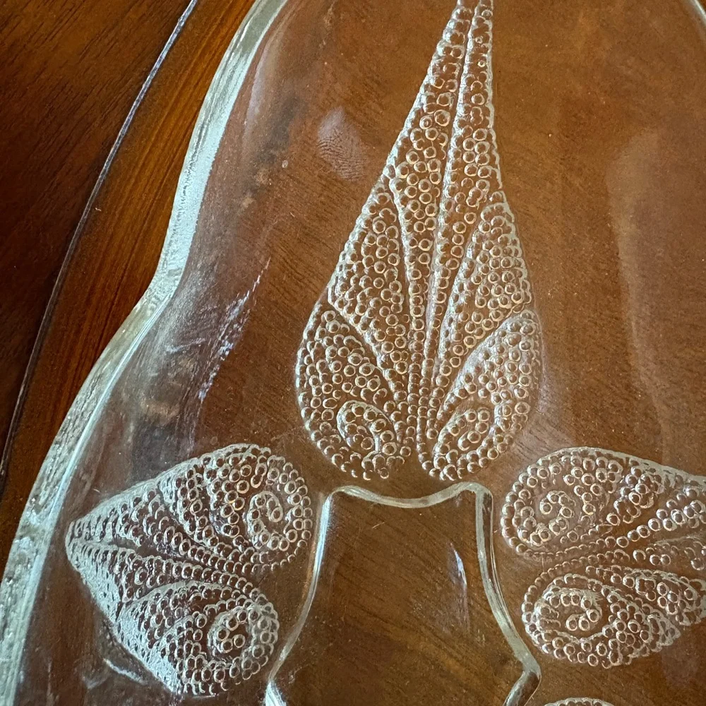 Vintage Anchor Hocking Renaissance Clear 10” Oblong Relish Dish